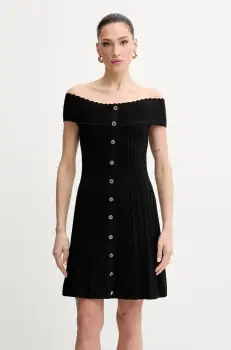 Morgan rochie RMELDO culoarea negru, mini, evazati, RMELDO imagine