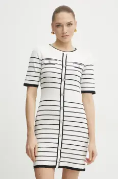 Morgan rochie RMELIN culoarea alb, mini, mulata, RMELIN imagine