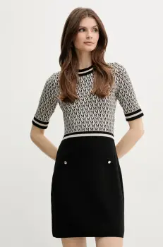 Morgan rochie RMESTEM culoarea negru, mini, evazati, RMESTEM imagine