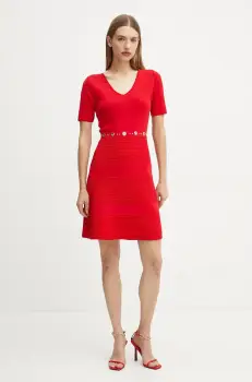 Morgan rochie RMEY culoarea rosu, mini, evazati, RMEY imagine