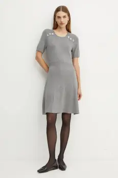 Morgan rochie RMIXBO culoarea gri, mini, evazati, RMIXBO imagine