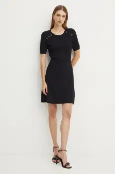 Morgan rochie RMIXBO culoarea negru, mini, evazati, RMIXBO imagine