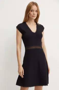 Morgan rochie RMNANO culoarea negru, mini, evazati, RMNANO imagine