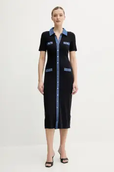 Morgan rochie RMSISSI culoarea bleumarin, midi, mulata, RMSISSI imagine