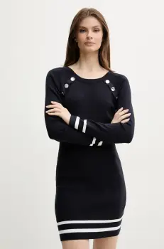 Morgan rochie RMVALI culoarea albastru marin, mini, mulata, RMVALI imagine