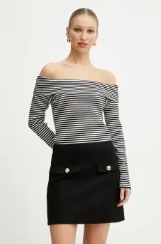 Morgan rochie RNAVY culoarea negru, mini, drept, RNAVY imagine