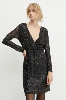 Morgan rochie RNINOU culoarea negru, mini, evazati, RNINOU imagine