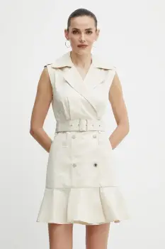 Morgan rochie ROAD culoarea bej, mini, drept, ROAD imagine