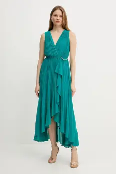 Morgan rochie ROSYTA culoarea verde, maxi, evazati, ROSYTA imagine