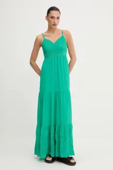 Morgan rochie ROUBI culoarea bej, maxi, evazata, ROUBI imagine