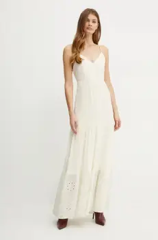 Morgan rochie ROUBI culoarea bej, maxi, evazati, ROUBI imagine