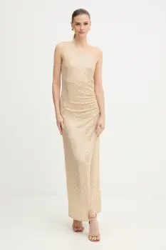 Morgan rochie RSHOK culoarea auriu, maxi, evazati, RSHOK imagine