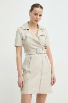 Morgan rochie RSKIN culoarea bej, mini, mulata, RSKIN imagine