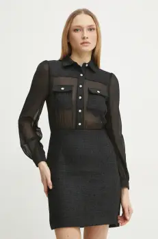 Morgan rochie RTWINI culoarea negru, mini, drept, RTWINI imagine