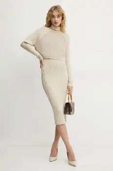 Morgan rochie si pulover RMORINE culoarea bej, maxi, mulata, RMORINE imagine