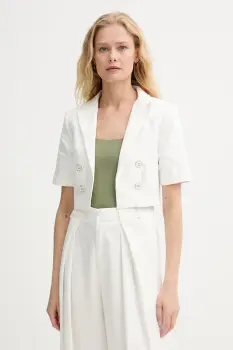 Morgan sacou culoarea alb, desfacut, uni, VTIVI.F imagine