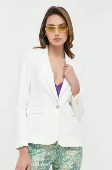 Morgan sacou culoarea alb, un singur rand de nasturi, neted imagine