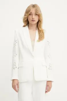 Morgan sacou culoarea alb, un singur rand de nasturi, neted, VAPLI imagine