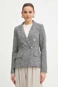 Morgan sacou culoarea bej, un singur rand de nasturi, cu imprimeu, VJEAN.F imagine