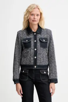 Morgan sacou culoarea bleumarin, un singur rand de nasturi, cu imprimeu, VOSCAR imagine