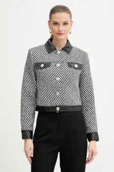 Morgan sacou culoarea negru, un singur rand de nasturi, cu imprimeu, VEGGO imagine