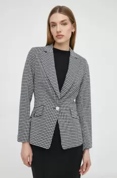 Morgan sacou culoarea negru, un singur rand de nasturi, modelator imagine