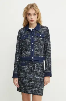 Morgan sacou din lana VCLAR culoarea albastru marin, un singur rand de nasturi, modelator, VCLAR imagine