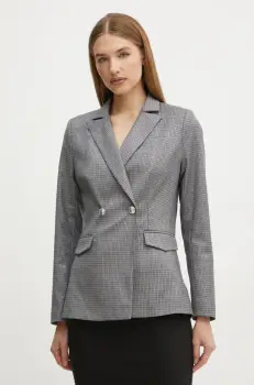 Morgan sacou VALS.F culoarea gri, cu doua randuri de nasturi, cu imprimeu, VALS.F imagine