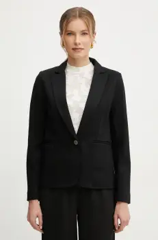 Morgan sacou VELO culoarea negru, un singur rand de nasturi, neted, VELO imagine