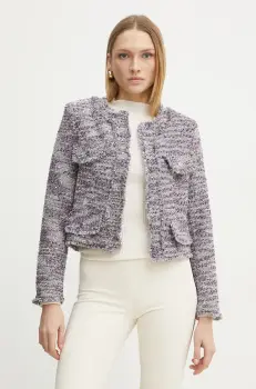 Morgan sacou VENUS culoarea gri, un singur rand de nasturi, cu imprimeu, VENUS imagine