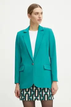 Morgan sacou VIANO.F culoarea verde, un singur rand de nasturi, neted, VIANO.F imagine