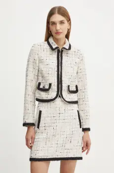 Morgan sacou VRODY culoarea bej, un singur rand de nasturi, melanj, VRODY imagine