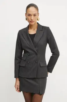 Morgan sacou VTALI.F culoarea gri, cu doua randuri de nasturi, modelator, VTALI.F imagine