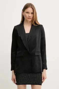 Morgan sacou VTEO.F culoarea negru, un singur rand de nasturi, neted, VTEO.F imagine