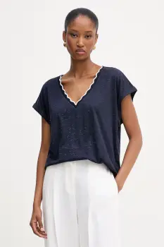 Morgan tricou basic pentru femei, cu vascoza imagine