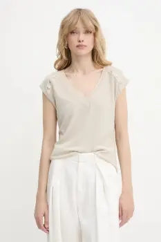 Morgan tricou culoarea bej, DILI imagine