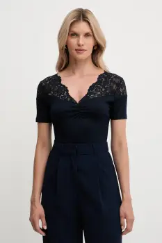 Morgan tricou culoarea bleumarin, DELINE imagine