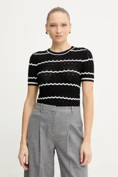 Morgan tricou culoarea negru, MCLEMA imagine