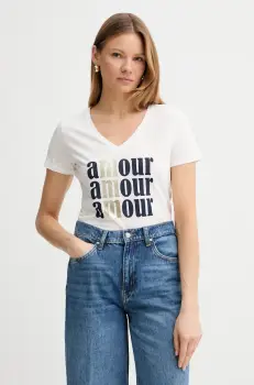 Morgan tricou DAMOUR femei, culoarea alb, DAMOUR imagine