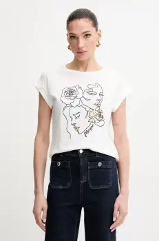 Morgan tricou DBELA femei, culoarea alb, DBELA imagine