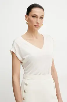 Morgan tricou DEMA femei, culoarea bej, DEMA imagine