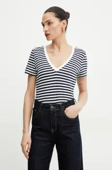 Morgan tricou DINA femei, culoarea albastru marin, DINA imagine