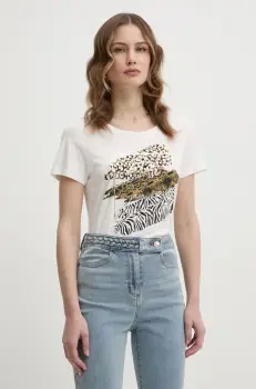 Morgan tricou DSAFA femei, culoarea bej, DSAFA imagine