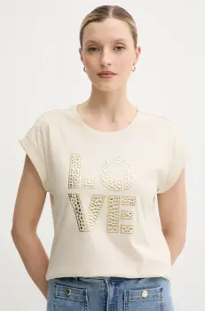 Morgan tricou DSILVI femei, culoarea bej, DSILVI imagine