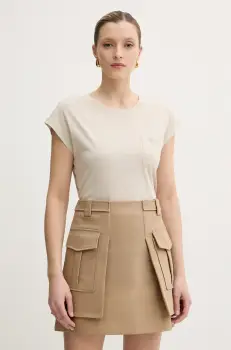 Morgan tricou DYROU femei, culoarea bej, DYROU imagine