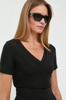 Morgan tricou femei, culoarea negru imagine