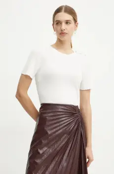 Morgan tricou MTONIO femei, culoarea bej, MTONIO imagine