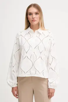 Mos Mosh bluza din bumbac NOLIN culoarea alb, uni, 174010 imagine