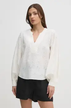 Mos Mosh bluza femei, culoarea bej, neted, 169430 imagine