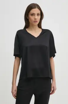 Mos Mosh bluza femei, culoarea negru, neted, 169330 imagine